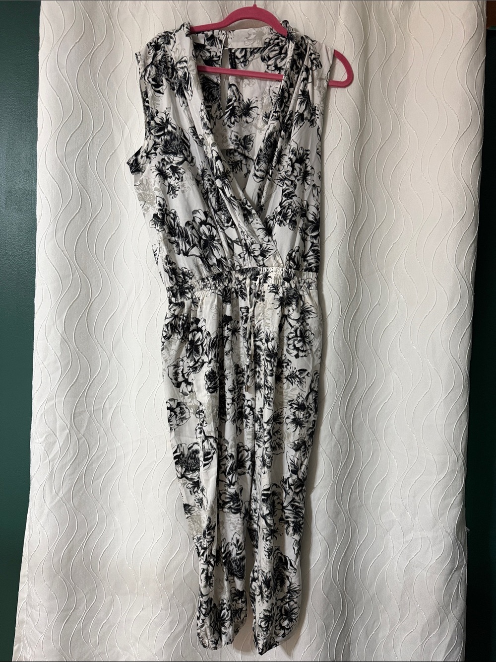 Walter Baker Black and White Floral Jumpsuit